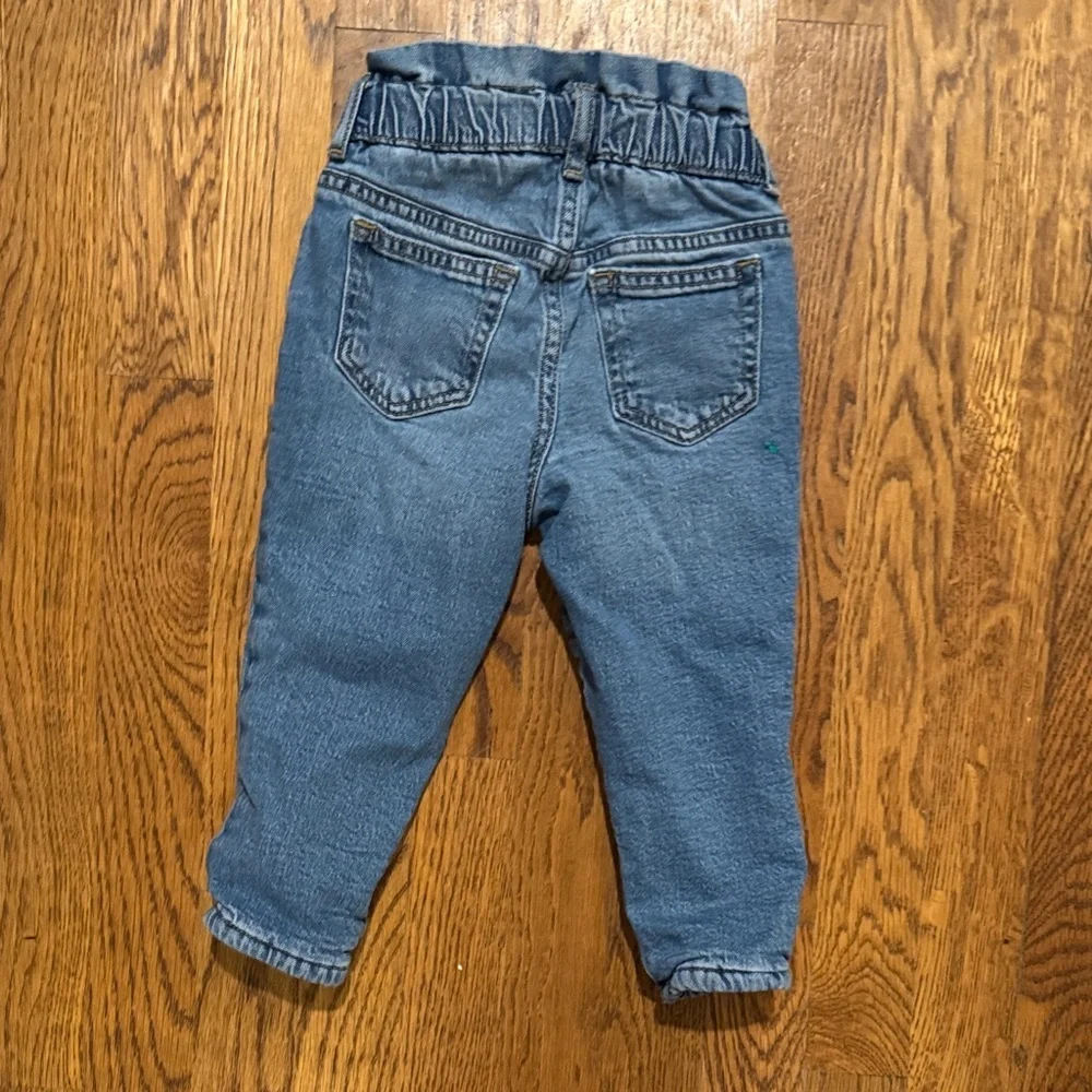 GAP Toddler “Just Like Mom” Fleece lined Denim Blue Jeans 2Y